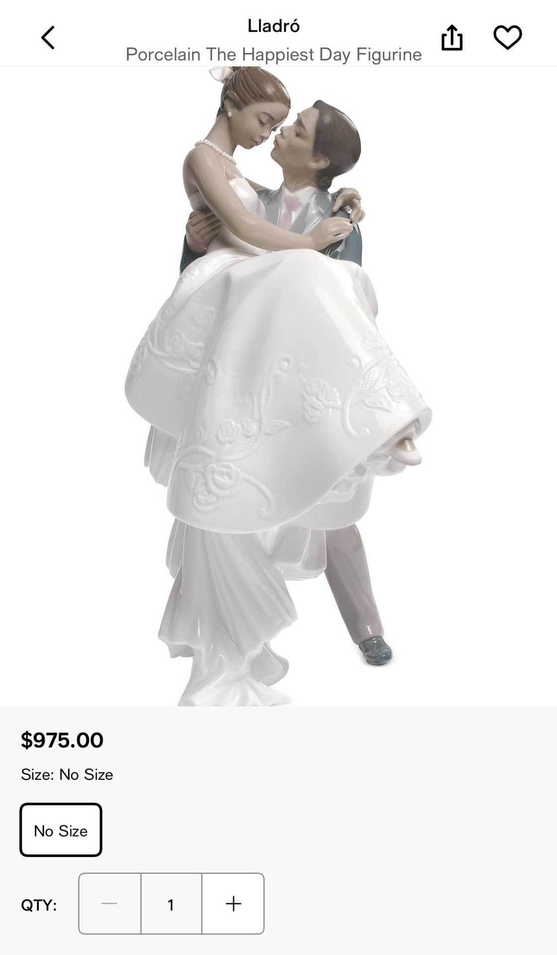 Never Displayed Lladro - The Happiest day