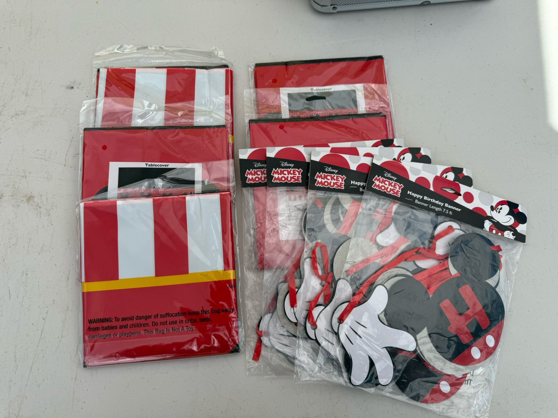 Mickey Mouse Party Decorations Banner and Tablecovers