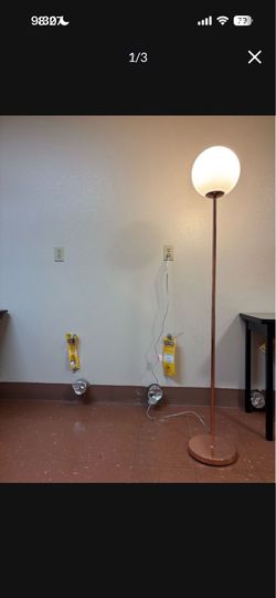 One Rose Gold Floor Lamp