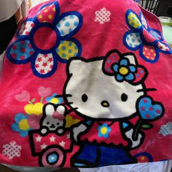 Cute Hello Kitty Blanket Kids Size 39”c55”$20