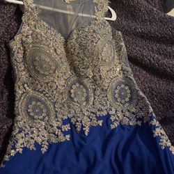 Blue And Gold Dress S