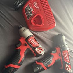 M12 Drill/Impact Combo Kit - Milwaukee 2494-22 NEW