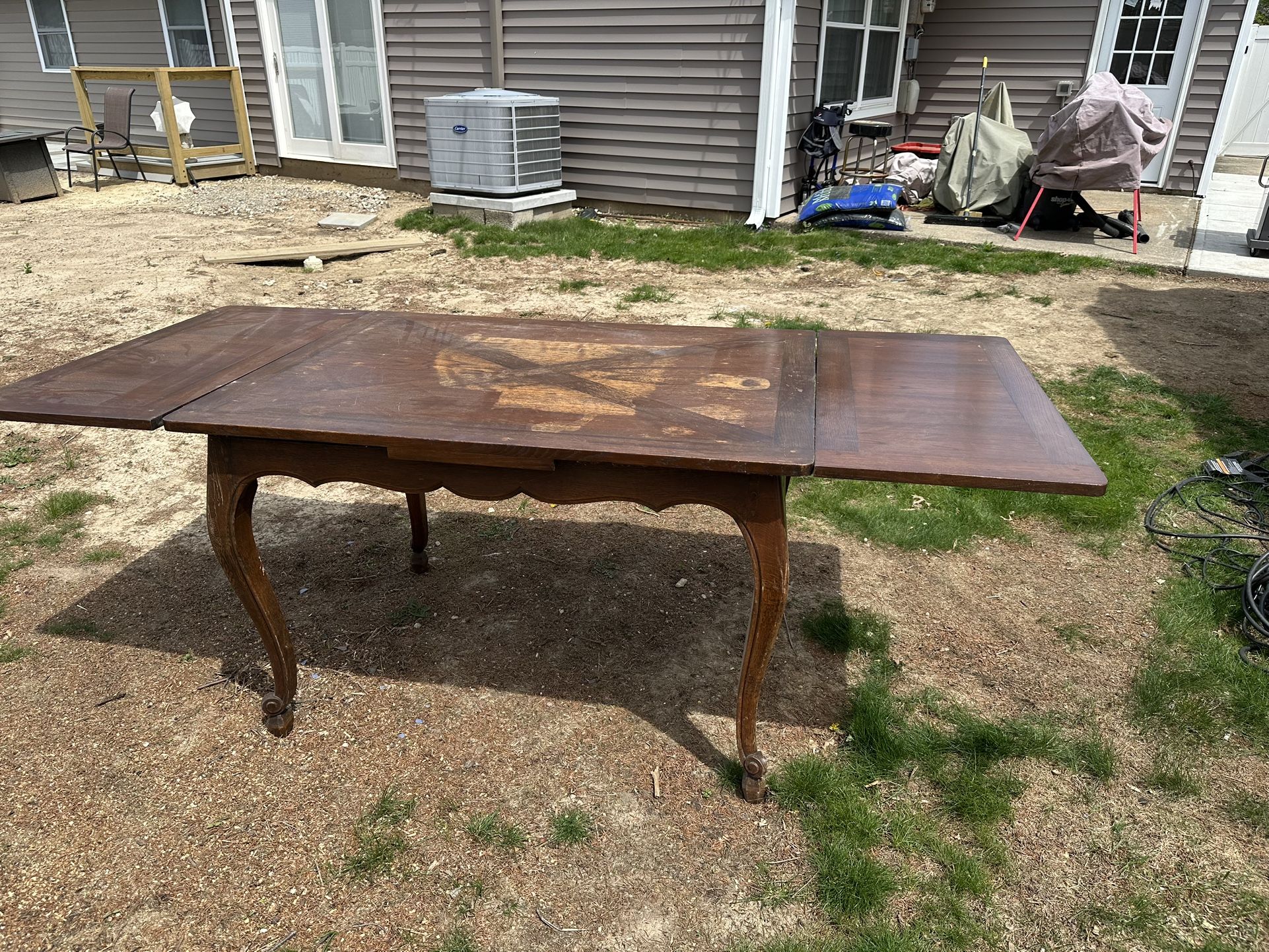 Rare Antique French 3 Piece Leaf Table