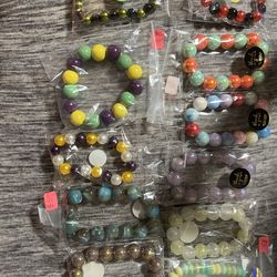 Homemade jewelry and pens