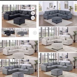 Sectional With Ottoman Set 