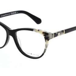 Kate Spade New York JOHNNA WR7  Eyeglasses Frames Glasses Black Havana No Lens