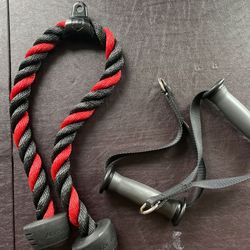D-Handle Cable Attachment+ 36” Tricep Rope attachment 