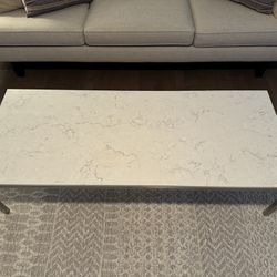 Room & Board White Marble Coffee Table