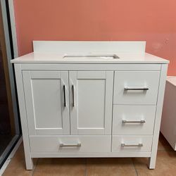 SALE ~ Solid Wood Bathroom Vanity - 42 inches
