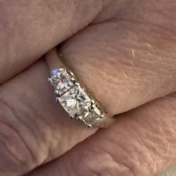 Authentic Engagement or Wedding Ring White Gold .80 TCW Diamond Trellis Ring $ 750.00/OBRO
