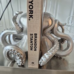 Silver OCTOPUS Bookends...Statue.