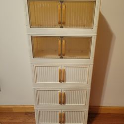 NEW! 5-Tier Stackable Storage Cabinet with Doors
