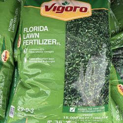 Vigoro Florida Lawn Fertilizer 29-0-3 — Covers 15,000 SQ FT (New)