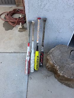 Lot of 4 Used Baseball Bats