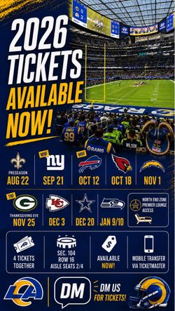 LA Rams 2026 Tickets
