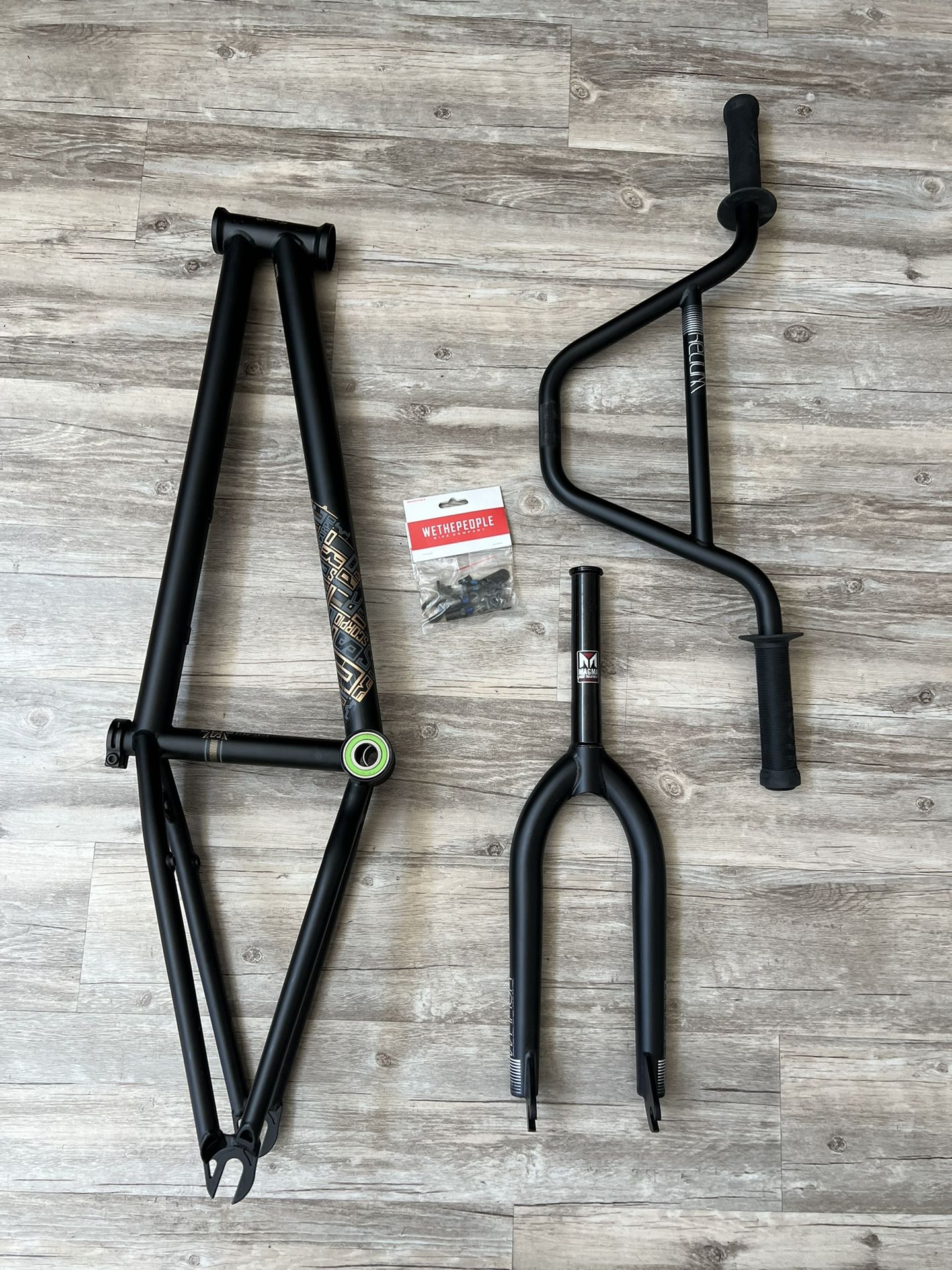 Wethepeople 20” BMX Scorpio Frame Helium Forks Bars Street Dirt Jump Race