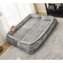 [NEW ARRIVED] [VIDEO PROVIDED] Double human dog bed,Lazy sofa ,Loveseat,Fits You & Pets,Extra Large Floor Couch,Can sit or lie down,2-in-1,5 Adjustabl