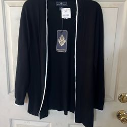 Seven Manor Black Women’s Cardigan Size M New 