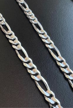 Silver Figaro Link Chain Necklace