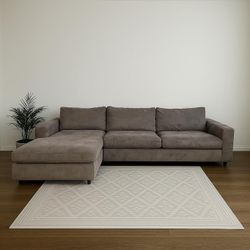 Taupe Sectional Couch with Chaise