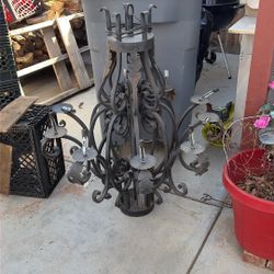 Wrought Iron Chandeliers And Sconces 