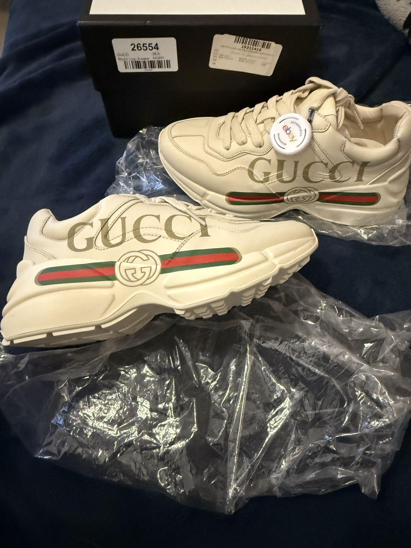 GUCCI Women's Rhyton Logo Leather Sneaker