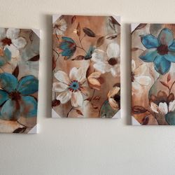 NEW 3 PCS PICTURE CANVAS 15.5x23” NEW