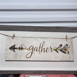 gather sign wall decor