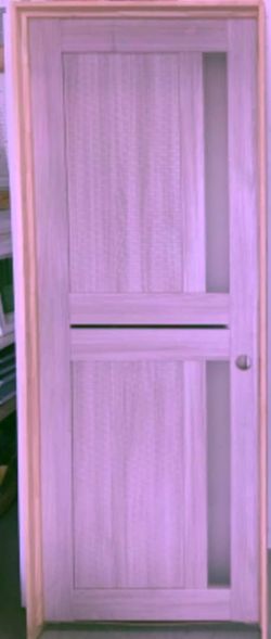 Exterior Wood Door with Glass Panel
