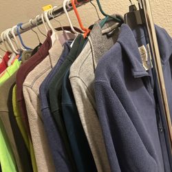 Fleece jackets, polo T-shirts Size small 