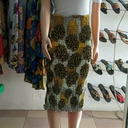 African Print Stretch Pencil Skirts - Available In Different Colors To Choose From