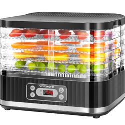 VIVOHOME Electric 5 Trays Food Dehydrator Machine, 400W Hydrator Machine with 72H Digital Timer and Temperature Control for Fruit Vegetable Meat Jerky