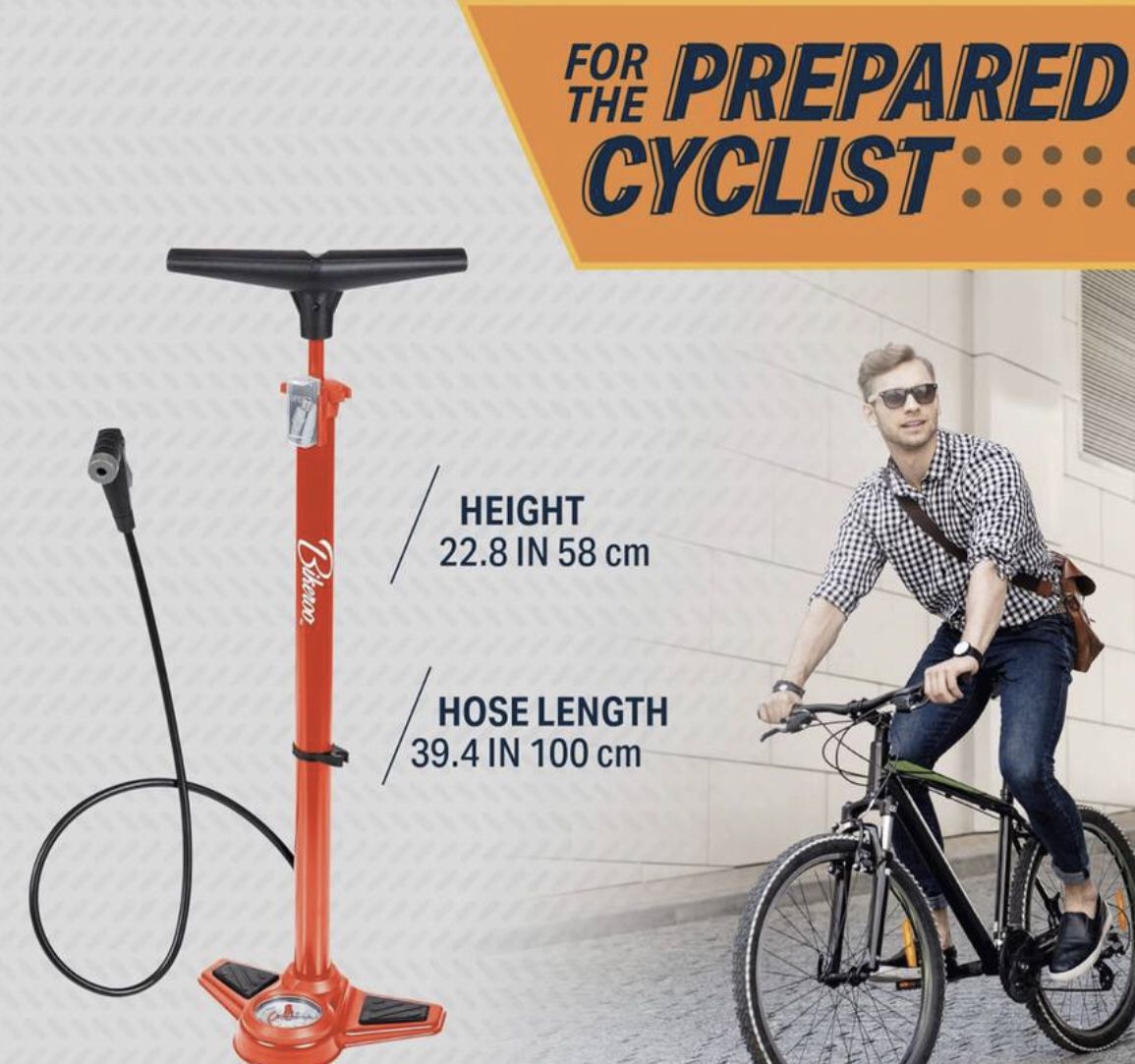 BIKEROO Bike Pump w/ Gauge