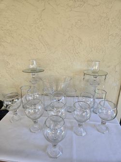 Glass party decorations