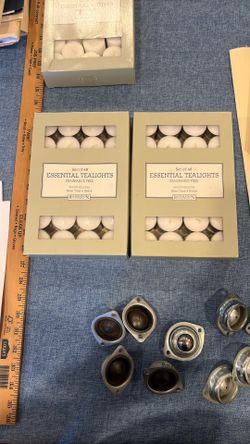 2 boxes of Restoration hardware tea light candles