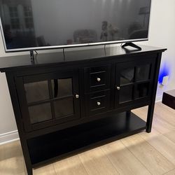 Black TV Console/Entertainment Center