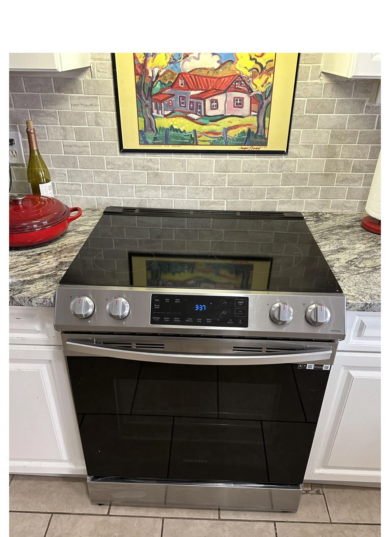 Samsung - 6.3 cu. ft. Smart Instant Heat Slide-in Induction Range - Stainless Steel