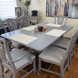 Gray Dining Room Table Set 