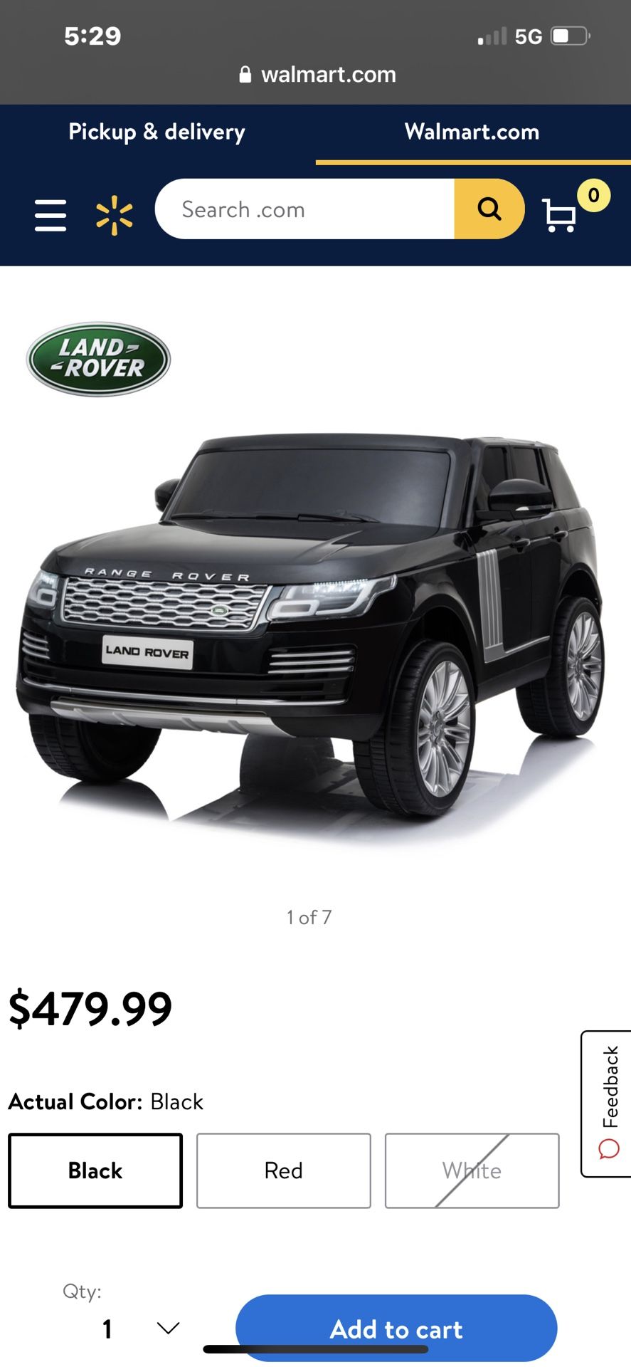 Battery Powered Range Rover