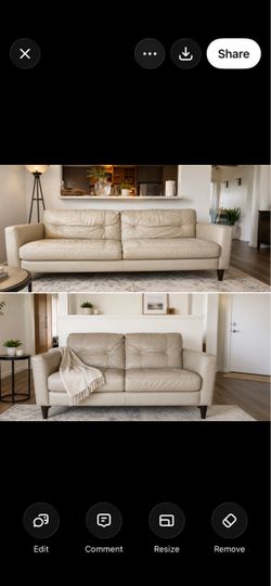 Matching leather sofa + delivery included