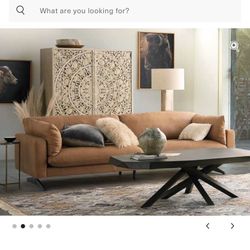 Arhaus Leather Couch 