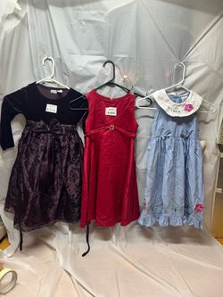 Lot of 3 Girls Size 4T Dresses