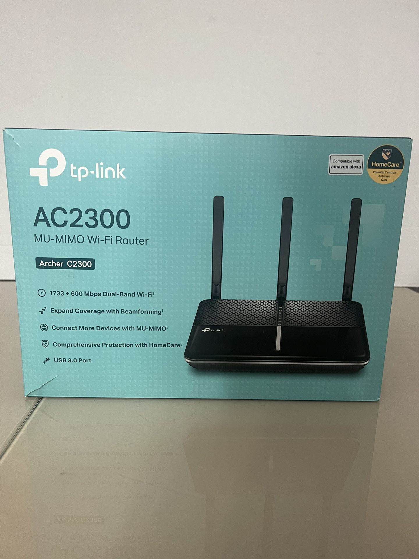 TP-Link C2300 AC2300 600/1625Mbps Wireless Router - Black W/ 3 Ethernet Cables!. Barely used in excellent condition and comes with 3 Ethernet cables n