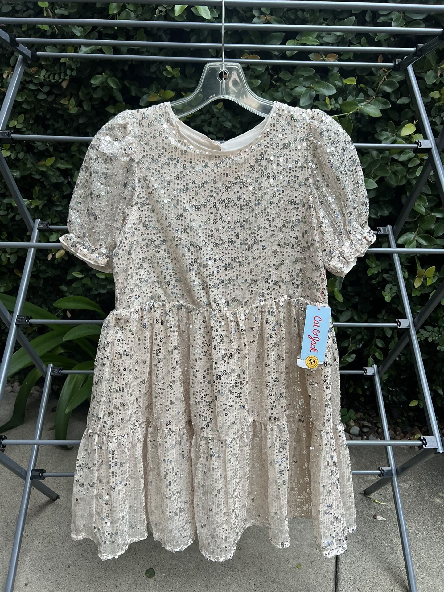 Sequins Short Sleeve Dress Size 10-12