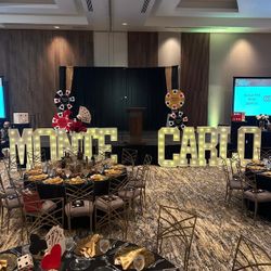 Marquees Letters for casino party 