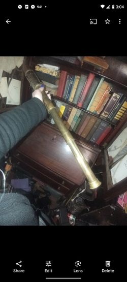 Antique Brass Nautical Spyglass Or Lookingglass