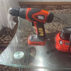 12 V black decker drill with the charger and battery normally used