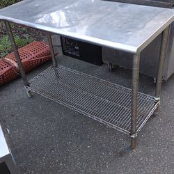 Stainless steel table