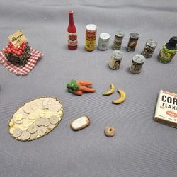 Vintage Dollhouse Miniatures Food Set