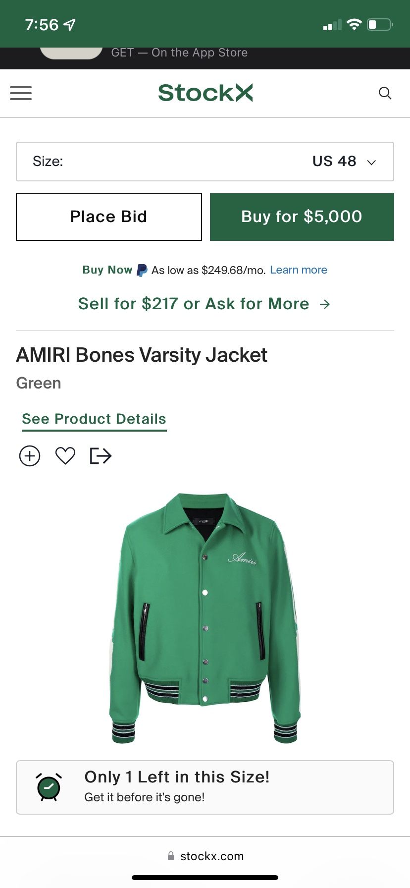 AMIRI Bones Varsity Jacket